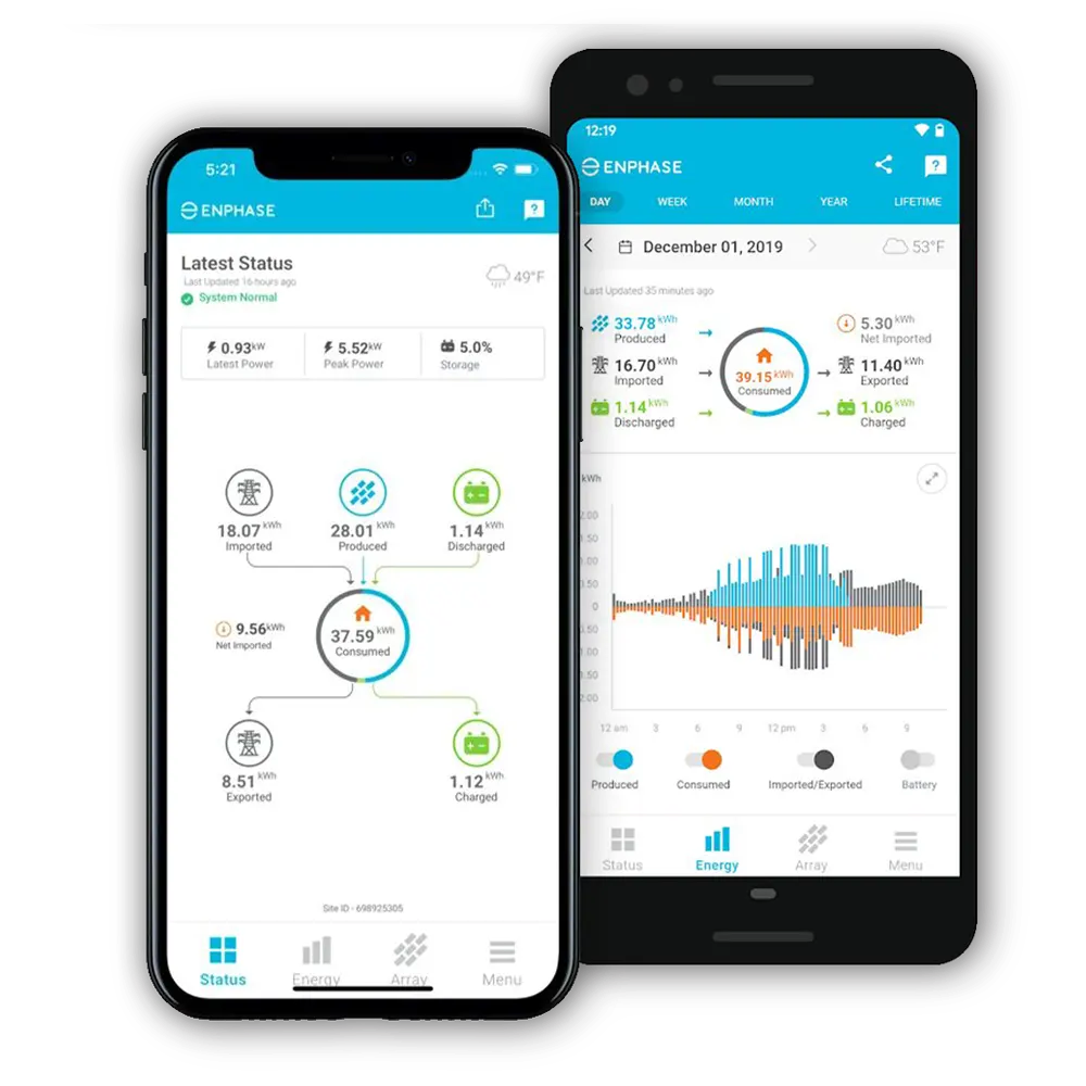 Enphase monitoring app